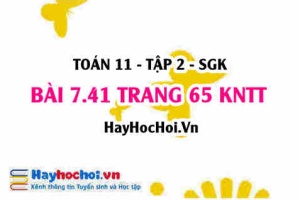 Bài 7.41 trang 65 Toán 11 tập 2 Kết nối tri thức